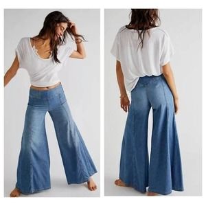 FREE PEOPLE Jeans Juniper Ultra Wide Leg Gypsy Denim, Sz 29
